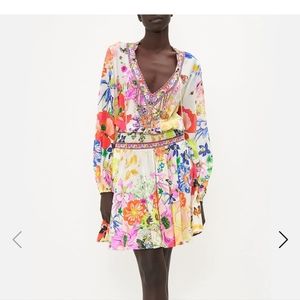 Camilla Fairy Gang Shirred short dress, size L